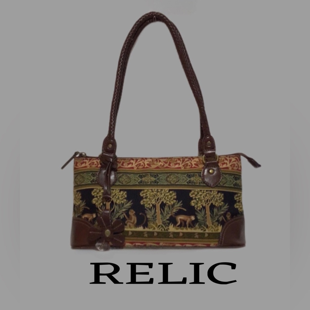 RELIC‎ Fabric & Vegan Leather Handbag/Under-the-Arm Shoulder Bag, Daisy Fob